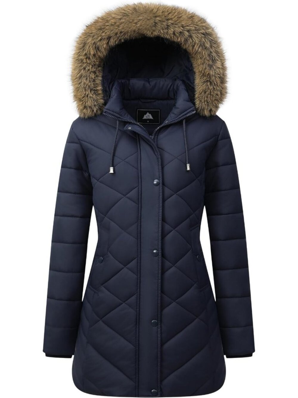 Cozy Women's Long Winter Coat - Thick Fleece Lined Down Jacket for Cold Weather